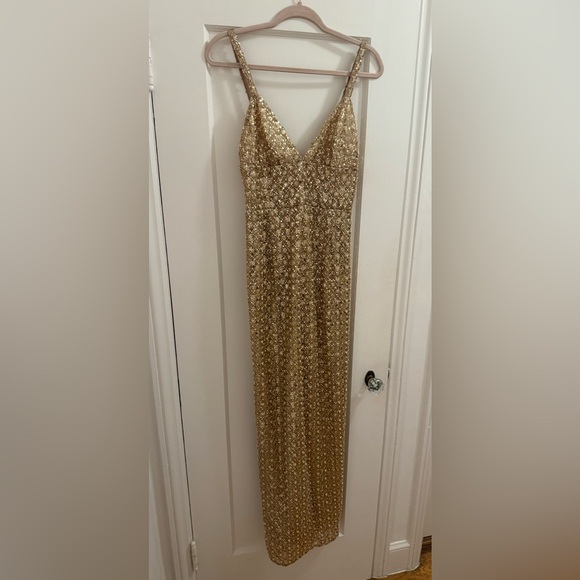 Bronx and Banco - Allegra Gold Sequin Maxi Dress